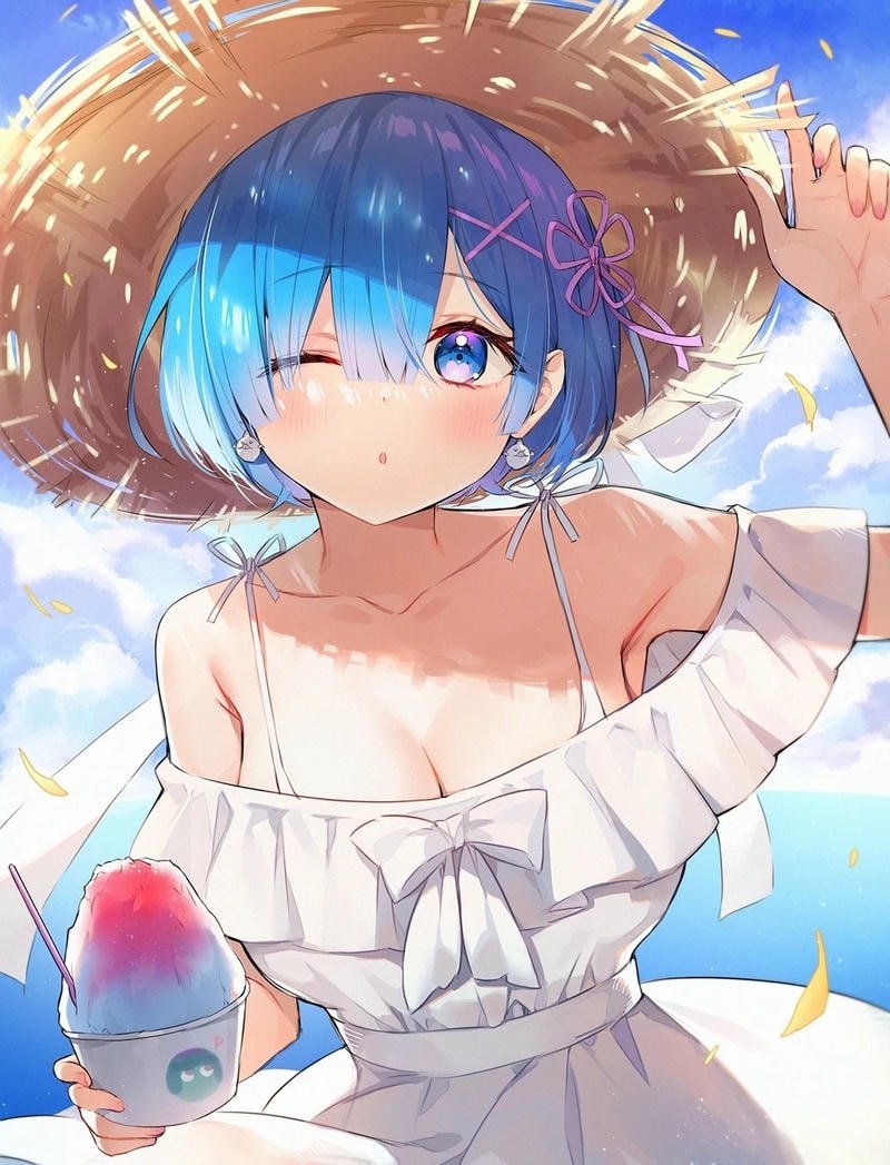 Hình Ram Rem hầu gái với nụ cười ngọt ngào