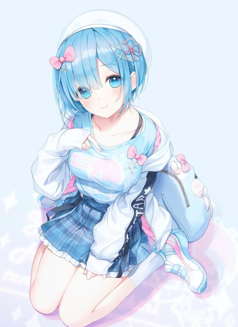 Hình ảnh Ram Rem 4K trong khung cảnh anime