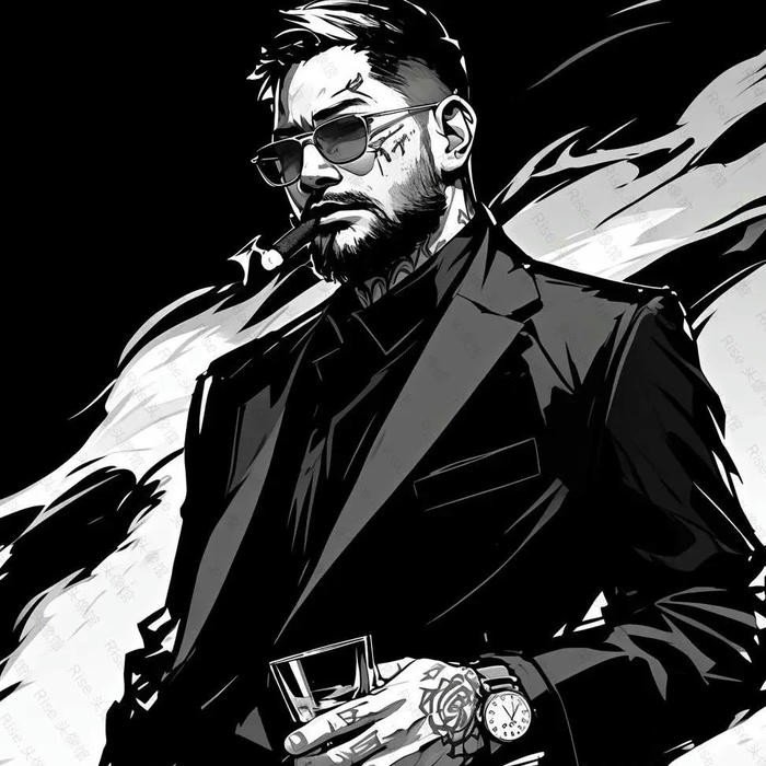 Hình ảnh avatar siêu ngầu người đàn ông râu quai nón