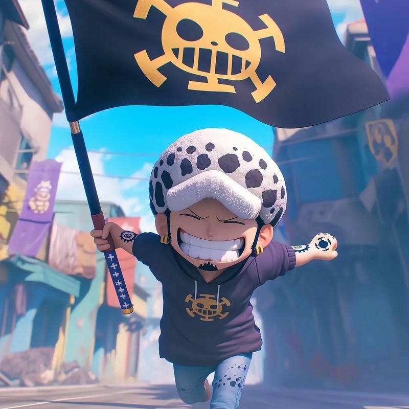 Hình ảnh one piece chibi mang phong cách ngộ nghĩnh thú vị