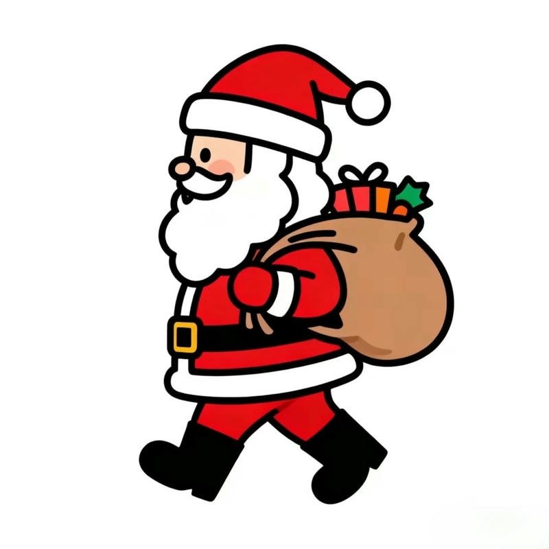 Hình ảnh ông già Noel mang phong thái vui tươi nhẹ nhàng