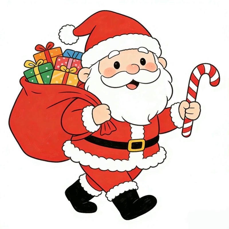 Hình ảnh ông già Noel thể hiện phong cách sinh động cuốn hút