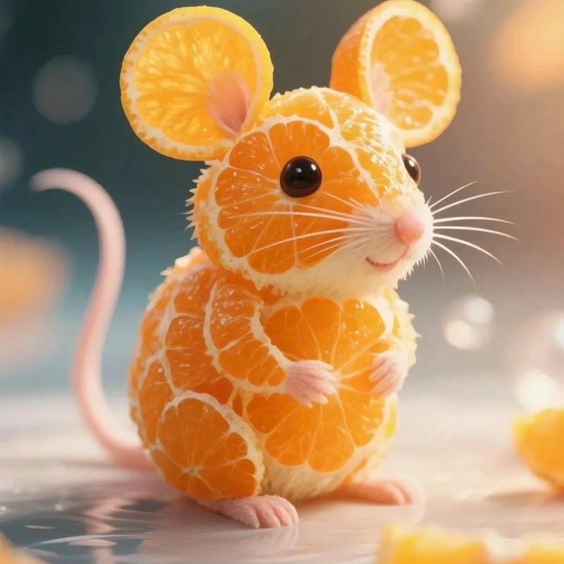 Hình ảnh quả cam cute mang phong cách hoạt hình thú vị