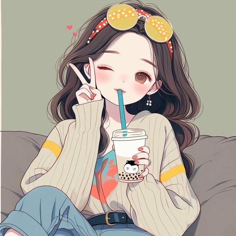 Hình avatar nữ tạo điểm nhấn bằng ánh nhìn ấn tượng