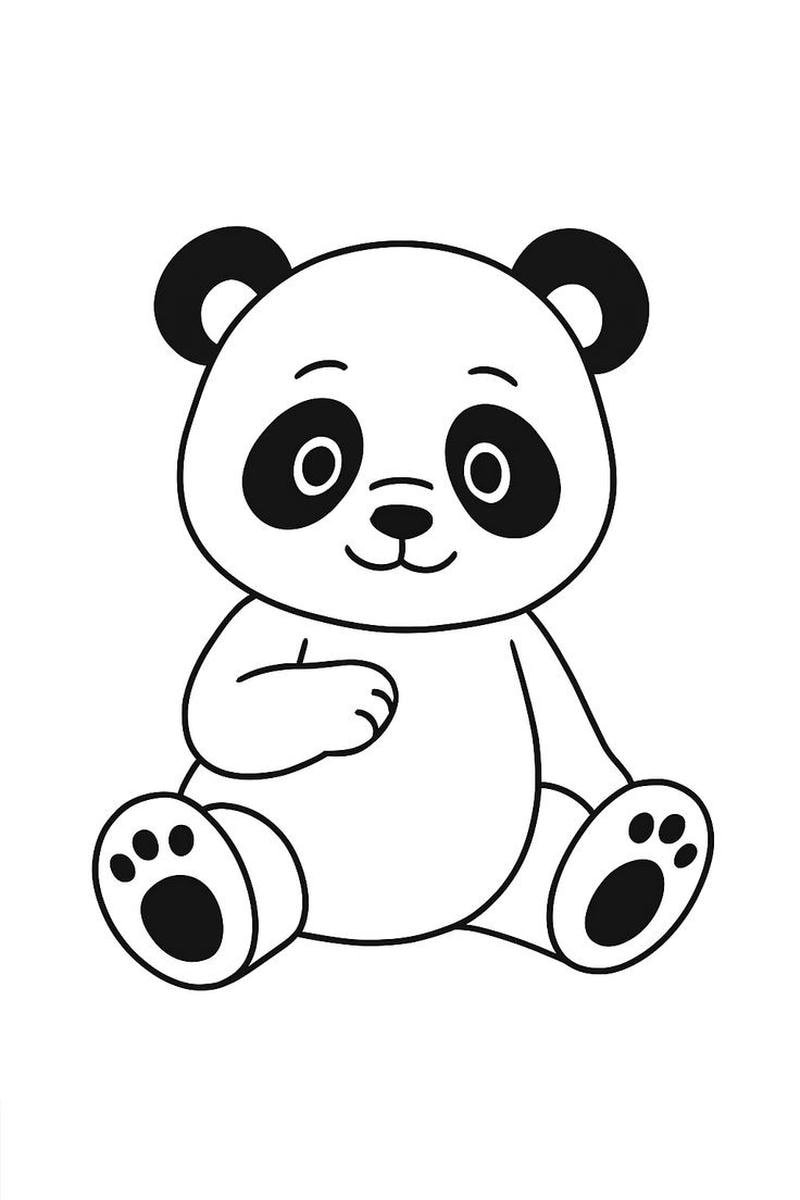 Hình minh họa gấu trúc nhỏ phù hợp bé mầm non