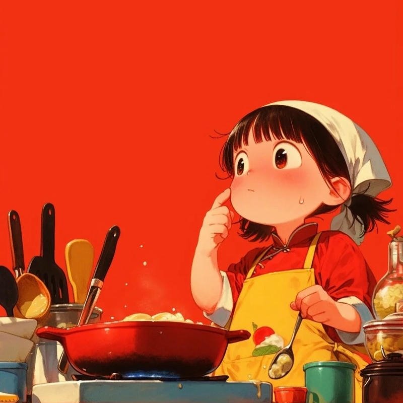 Hình nấu ăn mang phong cách hiện đại và sinh động