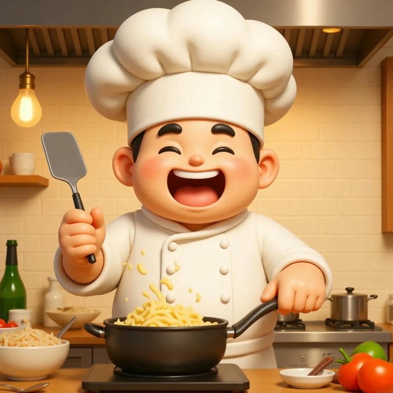 Hình nấu ăn thể hiện sự khéo léo và tinh tế rõ ràng