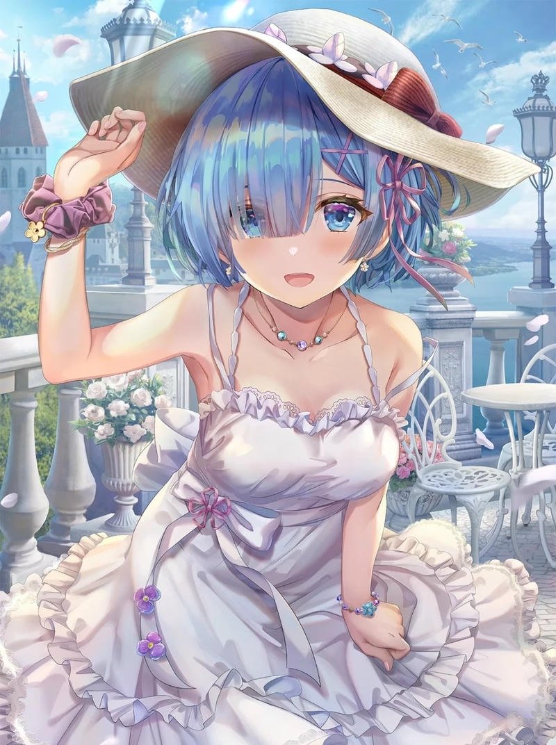 Hình nền Ram Rem hầu gái với màu sắc dễ thương