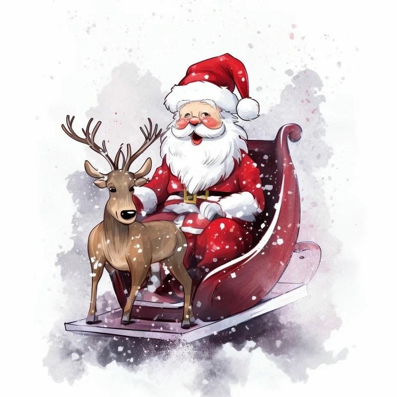 Hình ông già Noel tạo cảm giác ấm áp qua từng nét