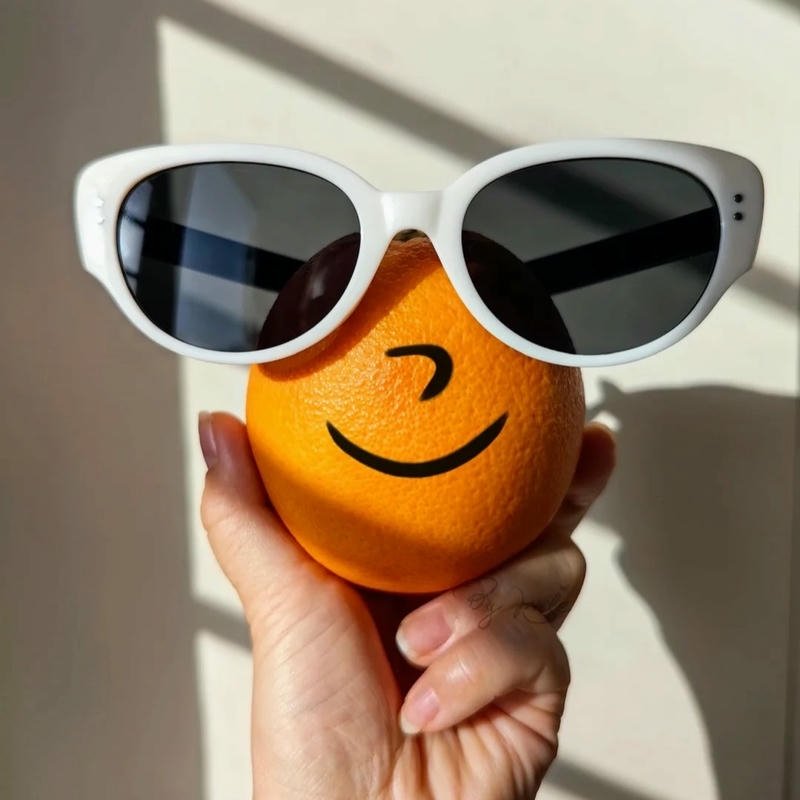 Hình quả cam cute thể hiện phong cách đơn giản sáng tạo
