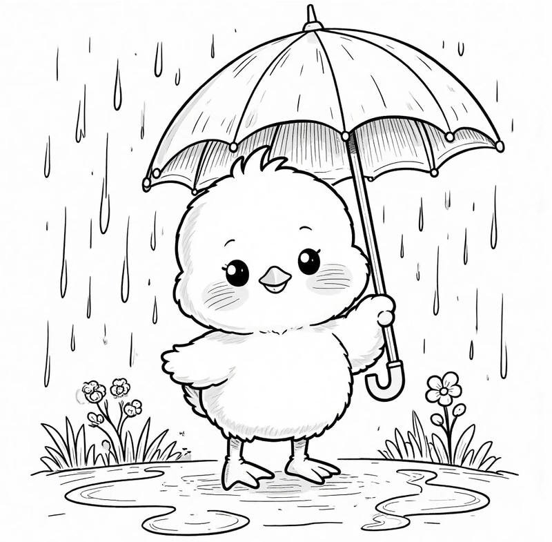 Hoạt động tô màu gà con giúp bé phát triển tư duy