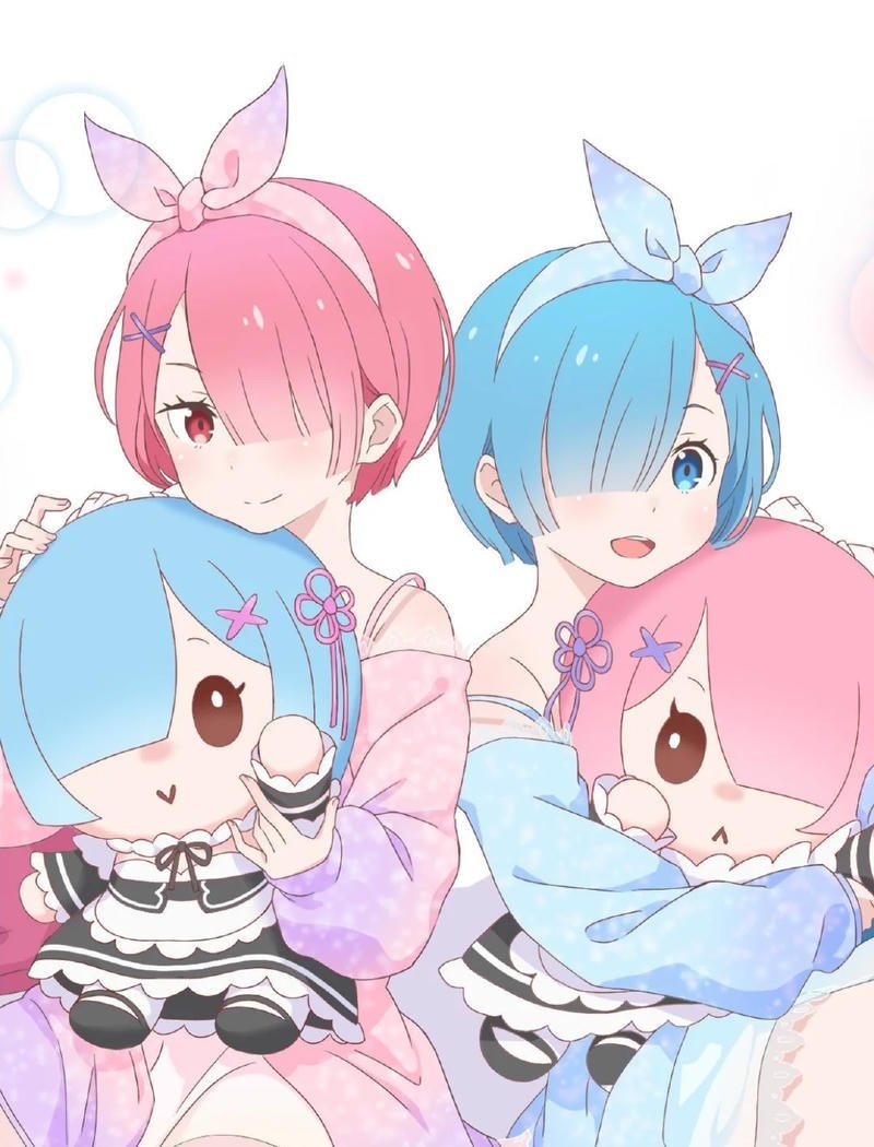 Khoảnh khắc Ram Rem trong concept ảnh dễ thương