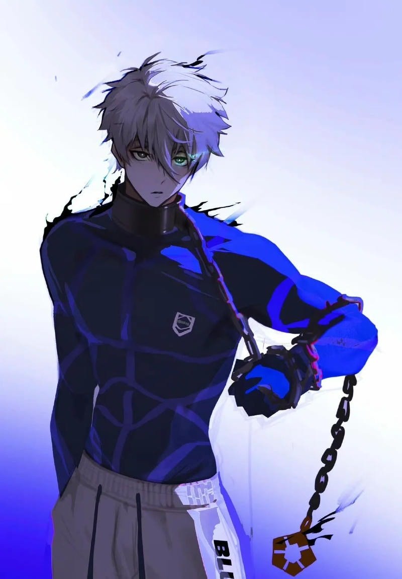 Khung hình cầu thủ Blue Lock trên sân cỏ