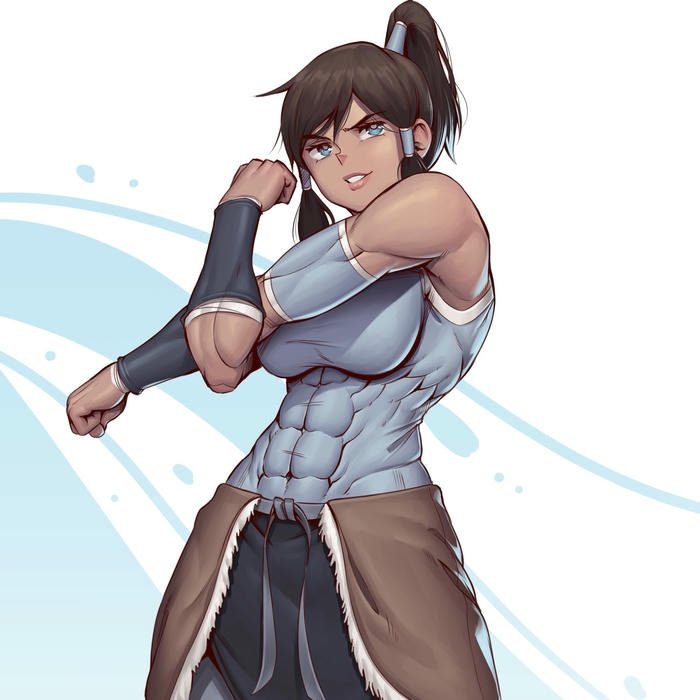 Korra gồng mình thể hiện sức mạnh vượt trội của một Avatar