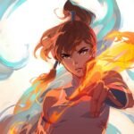 Korra rực cháy trong ngọn lửa đỏ rực rỡ đầy sức nóng