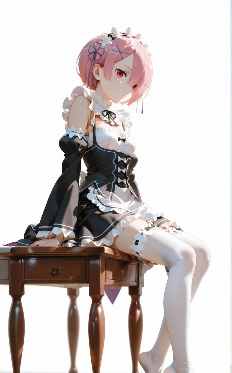 Nhân vật Ram Rem với phong thái nhẹ nhàng