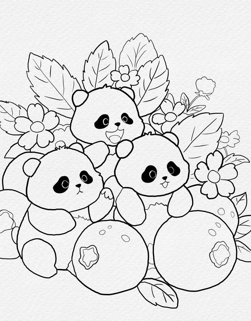 Tạo hình gấu trúc dễ thương với nét vẽ rõ ràng