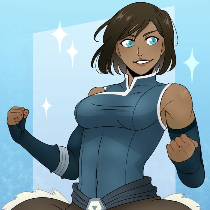 Thiếu nữ Korra mỉm cười rạng rỡ đầy vẻ lạc quan yêu đời