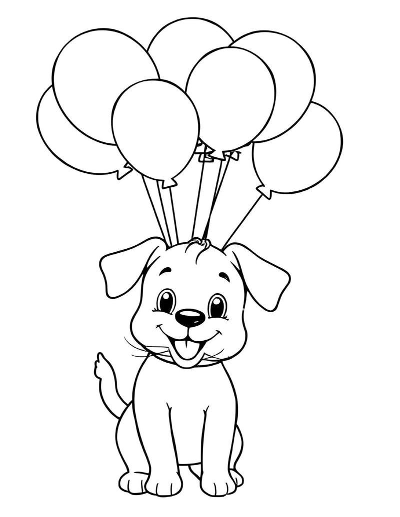 Tranh tô màu chó cứu hộ với tạo hình mạnh mẽ