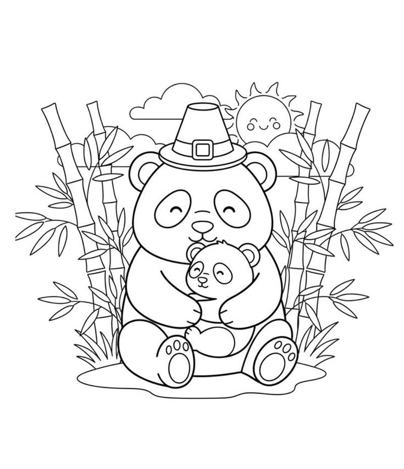 Tranh tô màu con gấu đẹp với hình vẽ sinh động