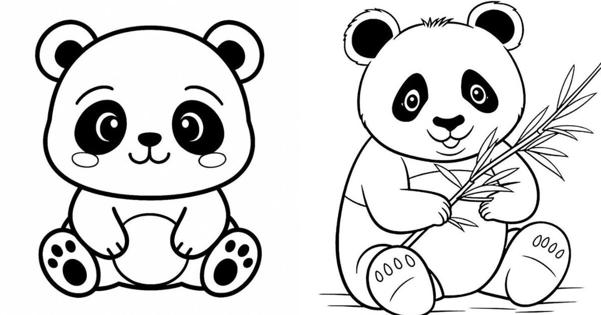 tranh tô màu gấu trúc thumbnail