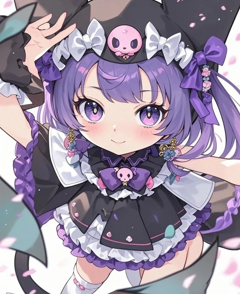 Ảnh Kuromi anime style chibi siêu dễ thương