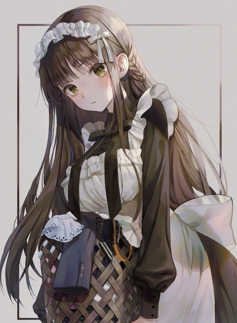 Ảnh anime hầu gái tạo hình nữ dễ thương nổi bật cuốn hút