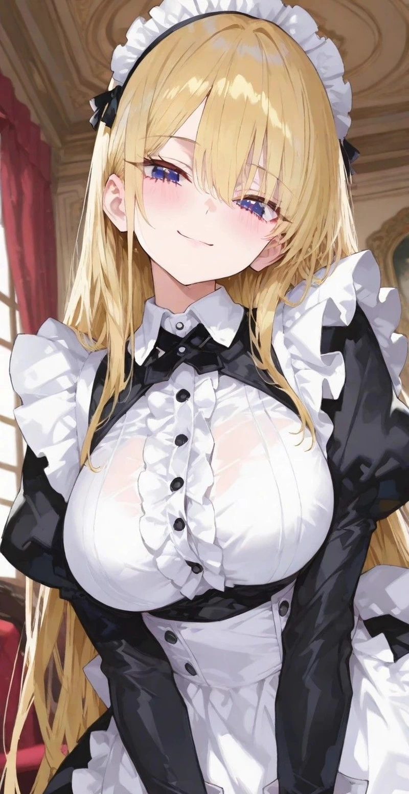 Ảnh anime hầu gái với băng đô ren đặc trưng nổi bật