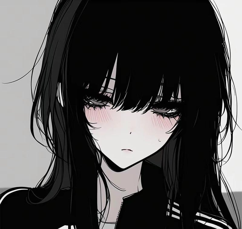 Ảnh anime nữ buồn với ánh mắt xa xăm cô đơn