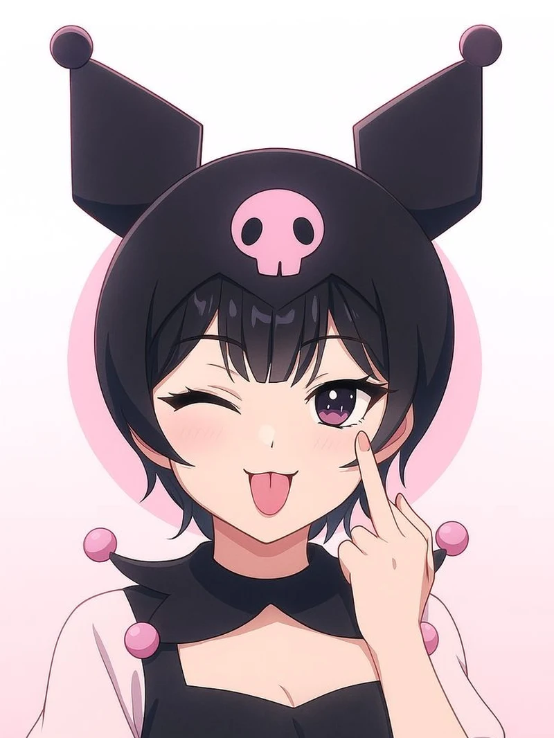 Ảnh nền đẹp Kuromi anime cá tính và ngọt ngào