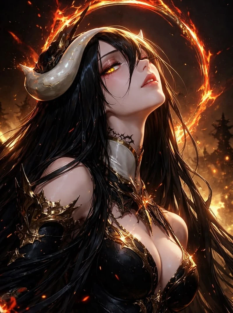 Anime 3D cô gái tóc tím khoe nụ cười ấm áp
