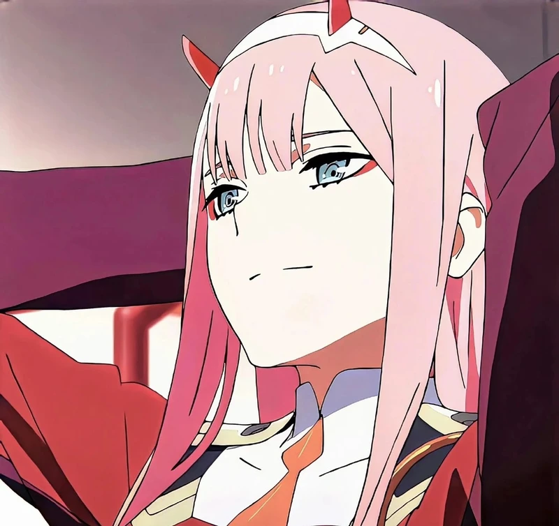 Anime Zero Two tạo dáng cool ngầu cực chất