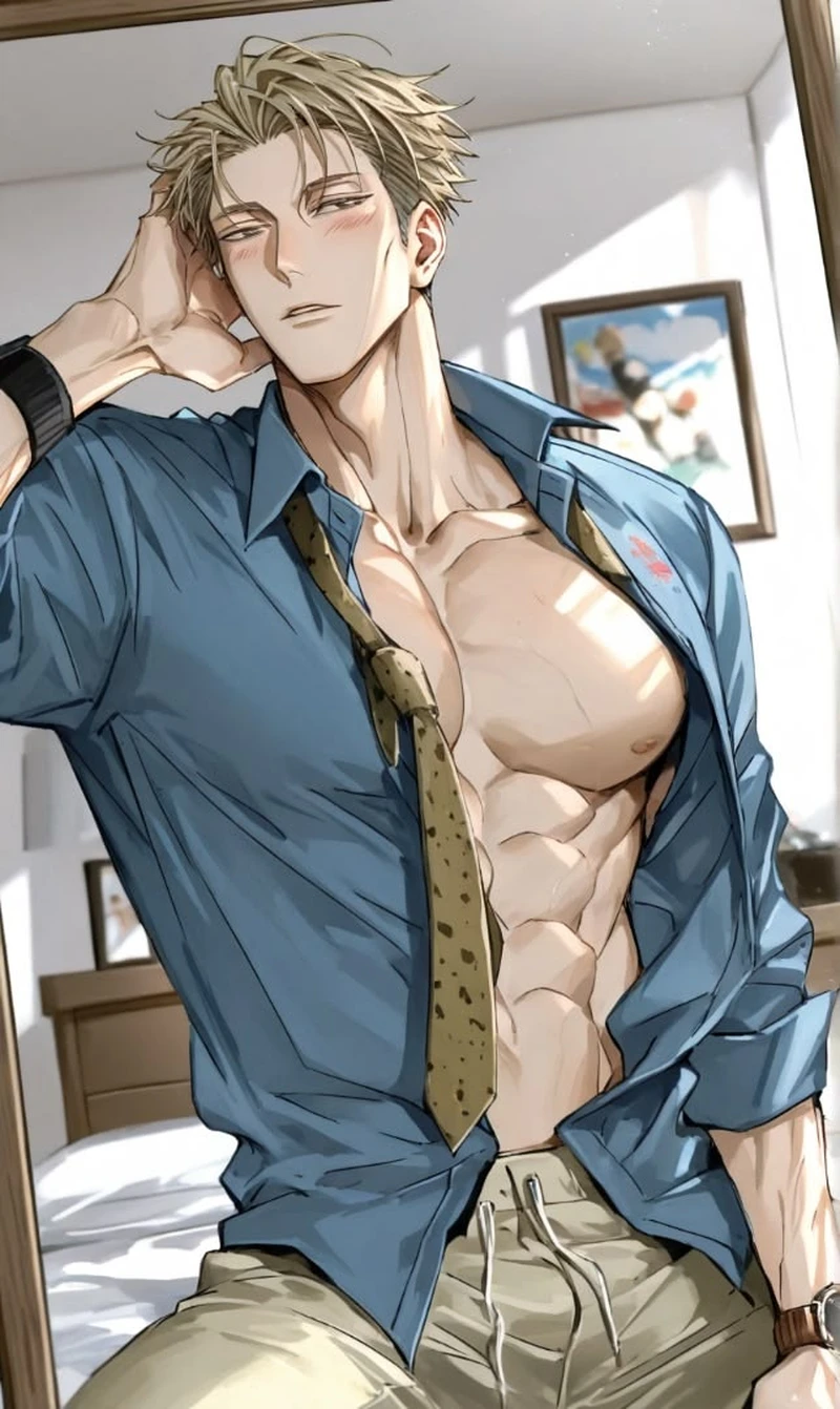 Anime nam cơ bắp phong cách nhẹ nhàng phù hợp ảnh đại diện