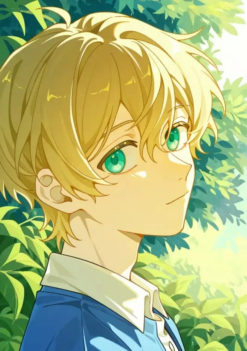 Anime tóc vàng trong bộ trang phục dễ thương đầy cuốn hút
