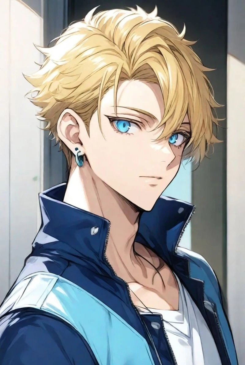 Anime tóc vàng xinh đẹp với mái tóc óng ả nổi bật