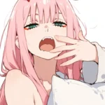 Cảm xúc nhẹ nhàng thể hiện qua ảnh Zero Two lãng mạn