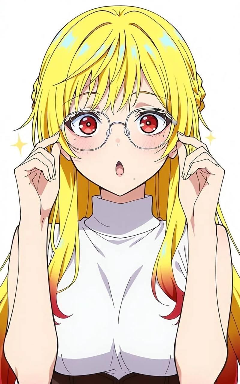 Cô nàng anime tóc vàng với biểu cảm đáng yêu nhất
