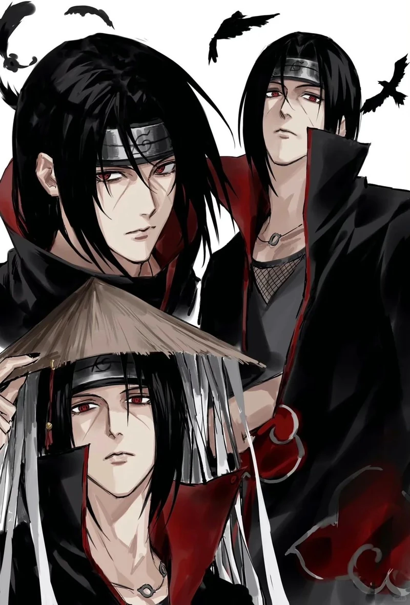 Gương mặt lạnh lùng của Itachi Uchiha giữa cơn mưa buồn tối