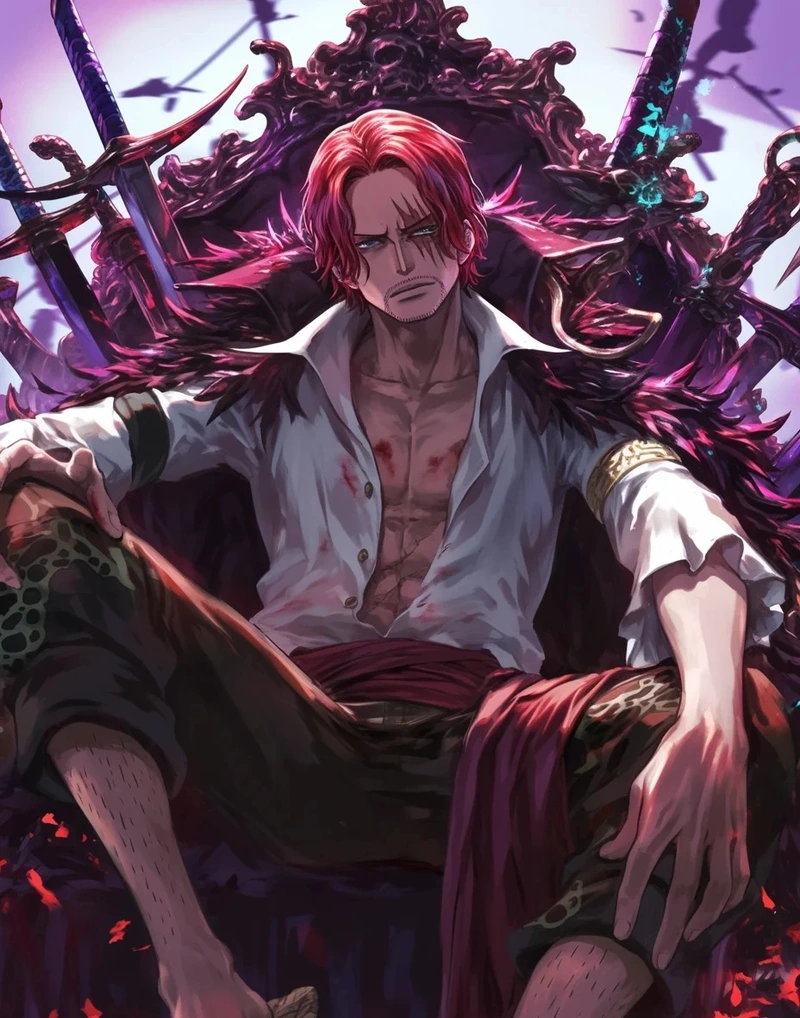 Hình ảnh Shanks với áo choàng đen bay trong gió