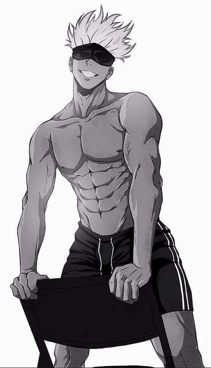 Hình ảnh Trai anime 6 múi tóc trắng đầy khí chất nổi bật