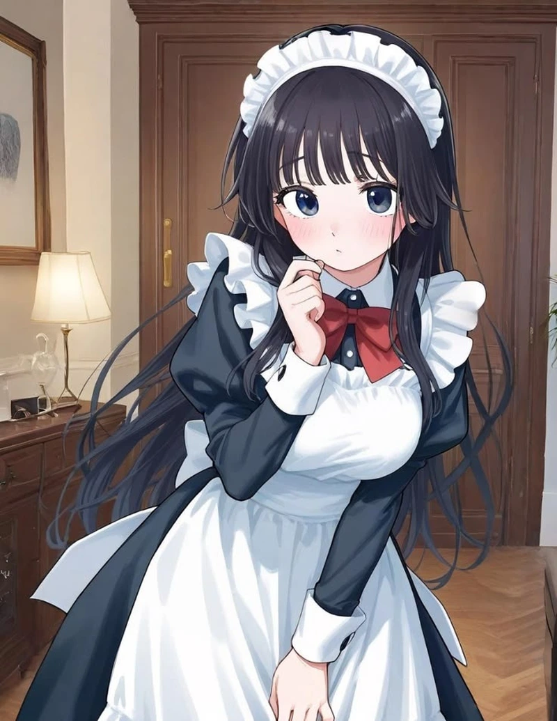 Hình ảnh anime hầu gái biểu cảm đáng yêu nổi bật cuốn hút