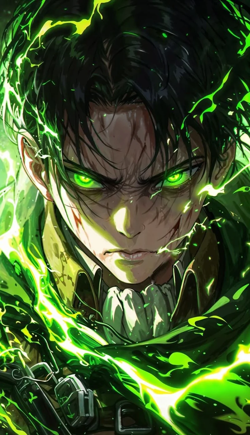Hình anime 3D Levi siêu sống động làm hình nền