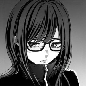 Hình anime nữ khóc trong cơn mưa lặng lẽ