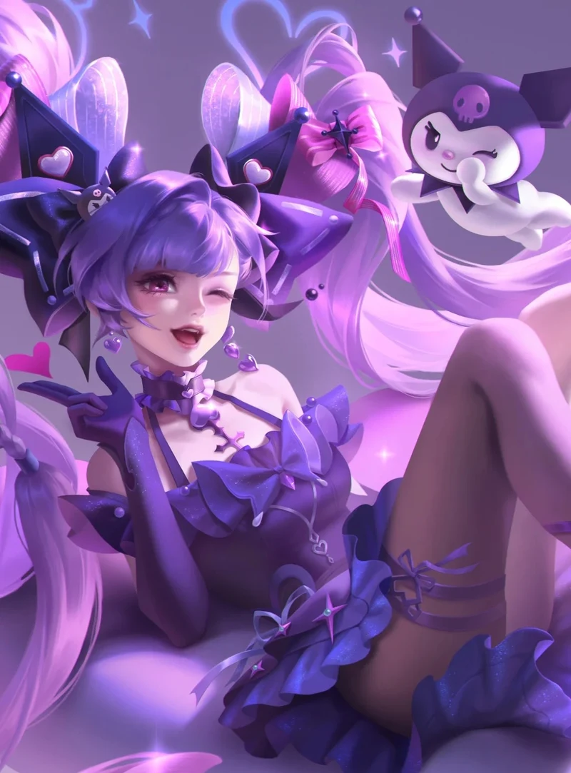 Hình nền Kuromi anime cá tính và ngọt ngào