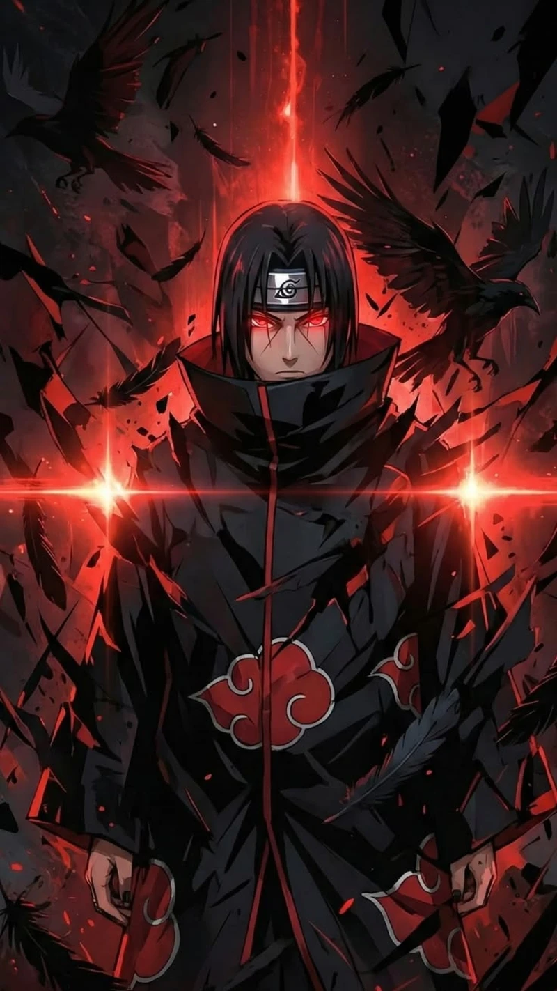 Hình nền Uchiha Itachi làng lá phù hợp làm avatar đẹp