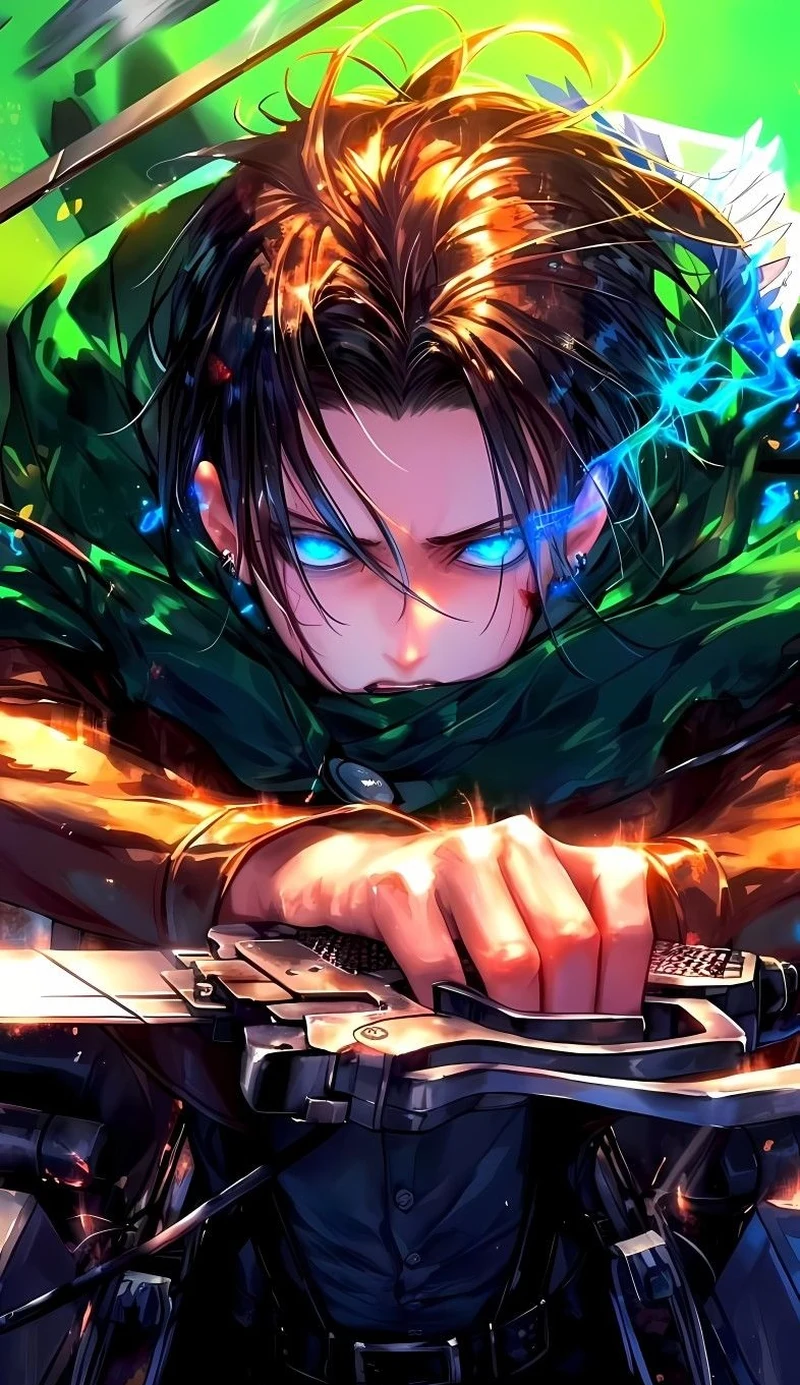 Hình nền anime 3D nàng chiến binh mạnh mẽ đầy khí chất