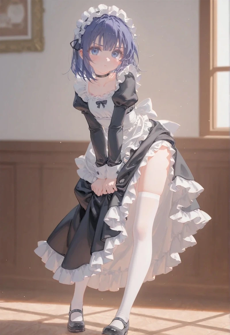 Hình nền anime nữ phong cách maid đẹp cho điện thoại