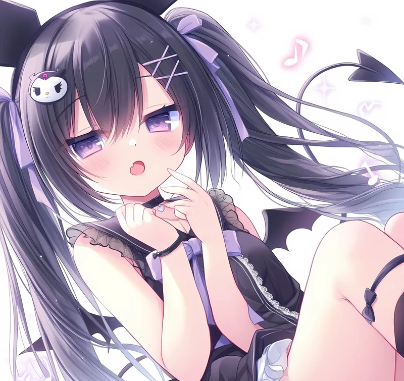 Hình nền đẹp Kuromi anime phong cách kawaii