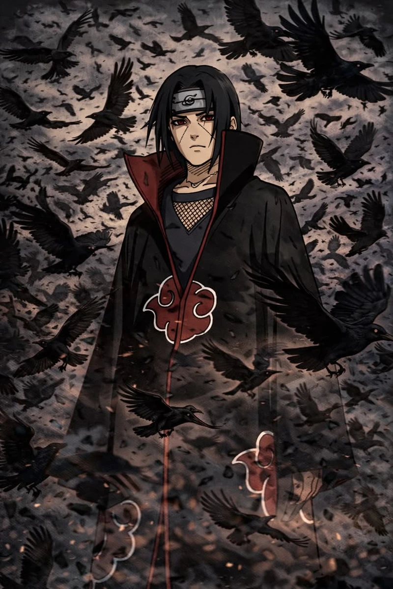 Itachi Uchiha cùng ánh nhìn sắc lạnh đầy khí chất huyền bí