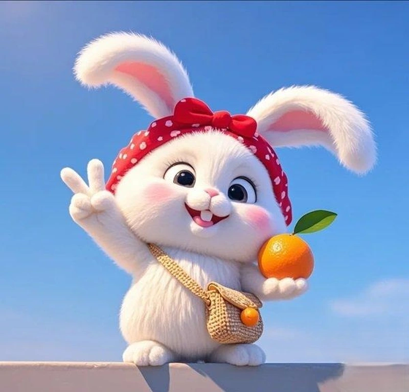 Không khí fantasy trong ảnh thỏ anime đầy vẻ mềm mại đáng yêu